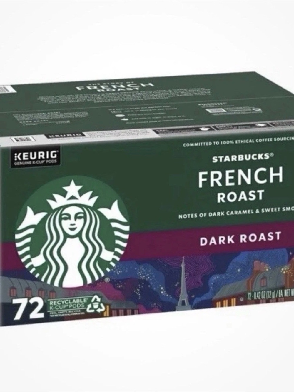 Starbucks French Roast Dark Roast K-Cup Pods - 72 Count